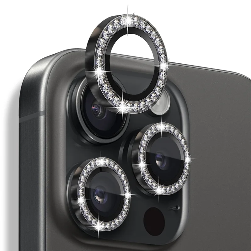 Northjo Para Iphone 16 Pro / 16 Pro Max Lens Protector Anillo de Diezuano Lente de Vidrio Templado - Grafito