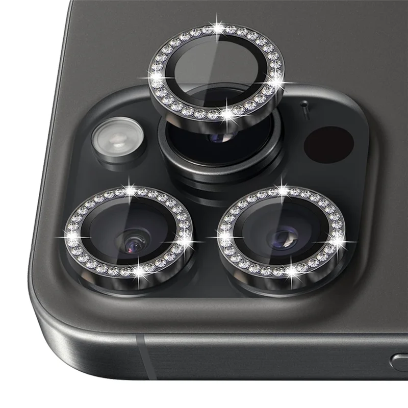 Northjo Para Iphone 16 Pro / 16 Pro Max Lens Protector Anillo de Diezuano Lente de Vidrio Templado - Grafito