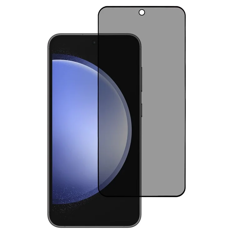 Für Samsung Galaxy S24 FE Anti-Spy-Bildschirmschutz Sieb-Druck Hochleistungs-Aluminium-Silizium-Glasfolie