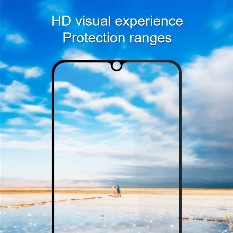 AMORUS 2Pcs For Samsung Galaxy F14 4G Screen Protector Shatterproof Silk Printing Tempered Glass Film - Black