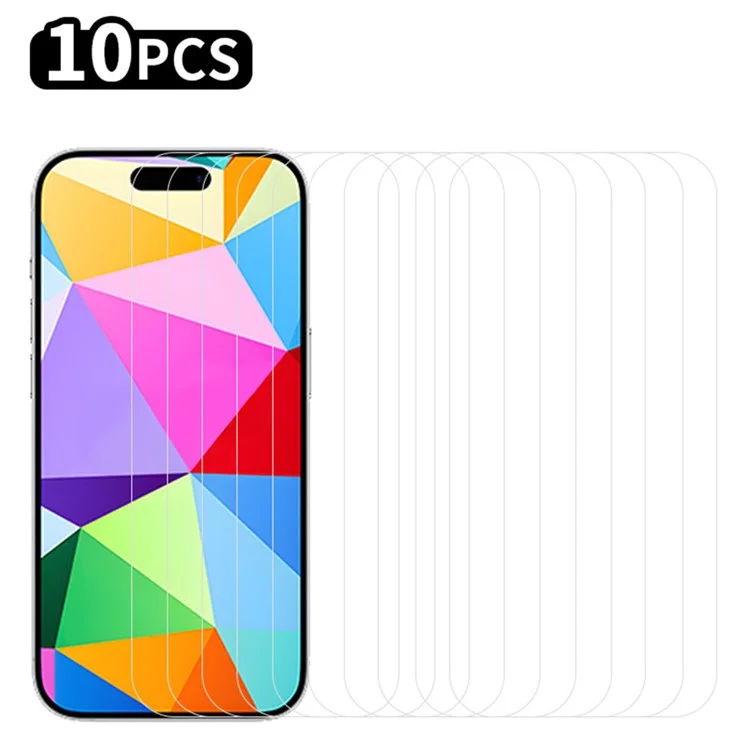RURIHAI 10pcs Per Iphone 16 Plus Screen Protector Anti-Scratch HD Clear 0,26 mm 2.5D