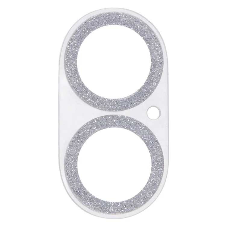 For iPhone 16 / 16 Plus Camera Lens Protector Glitter Tempered Glass Lens Film - Silver