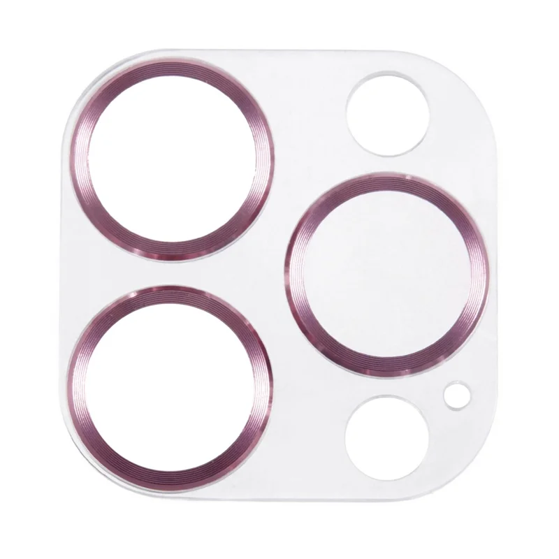 For iPhone 16 Pro / 16 Pro Max Camera Lens Protector CD Veins Integrated Tempered Glass Lens Film - Rose Gold