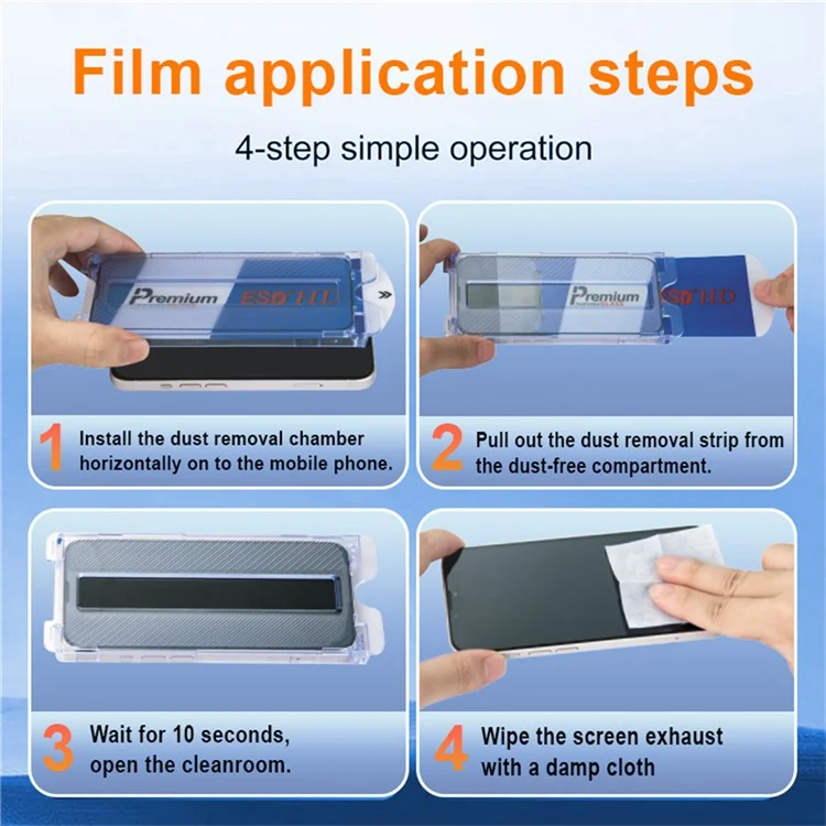 For iPhone 15 Screen Protector Clear High Aluminium-Silicon Glass Film, Silk Printing