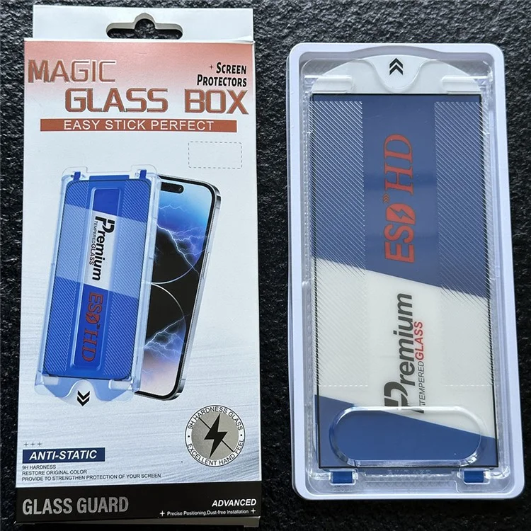 For iPhone 15 Screen Protector Clear High Aluminium-Silicon Glass Film, Silk Printing