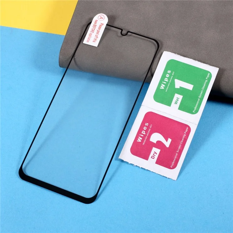 For Samsung Galaxy M06 5G / F06 5G / A06 4G / A06 5G Tempered Glass Electroplating Anti-Fingerprint Silk Printing Full Glue Screen Protector