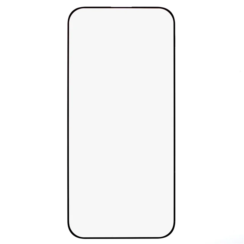 For iPhone 16 Plus / 15 Plus Tempered Glass Electroplating Anti-Fingerprint Silk Printing Full Glue Screen Protector