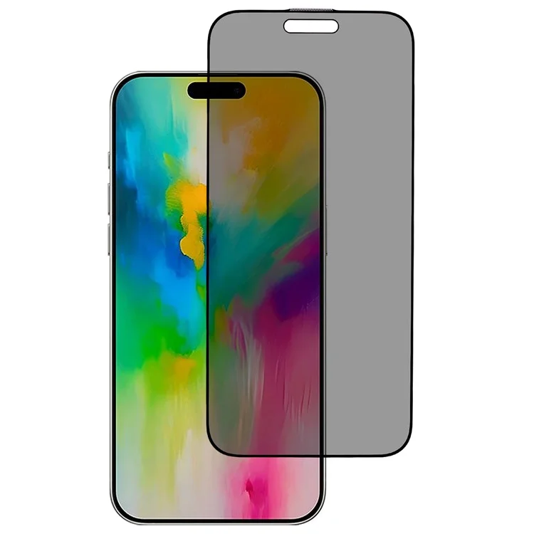 Для Iphone 16 Antipy Screen Protector Full Glue Silk Print Black Edge Tremed Glass Plam с Анти-пыльной Сеткой