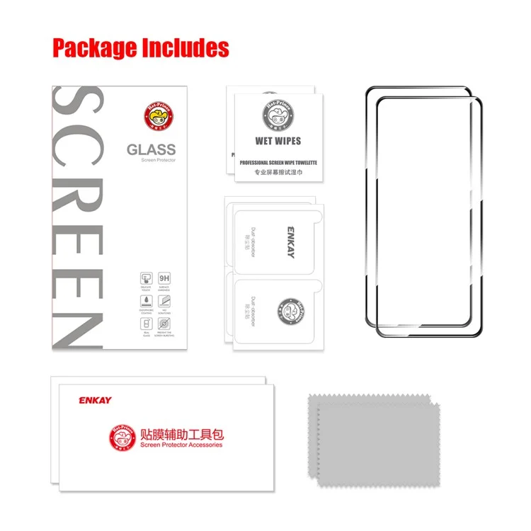 ENKAY HAT PRINCE 2Pcs For Xiaomi 14T Pro / 14T Защитная пленка для экрана 0.26 мм 2.5D Высокоалюминиево-кремниевая стеклянная пленка