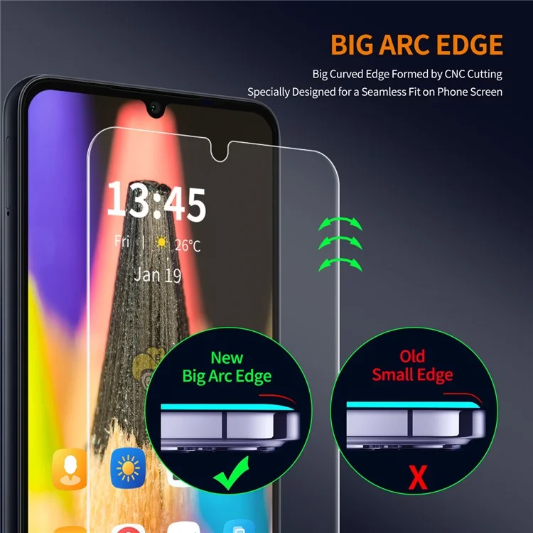 ENKAY HAT PRINCE For Samsung Galaxy A16 5G / A16 4G Screen Protector 9H Hardness High Aluminum-Silicon Glass Film