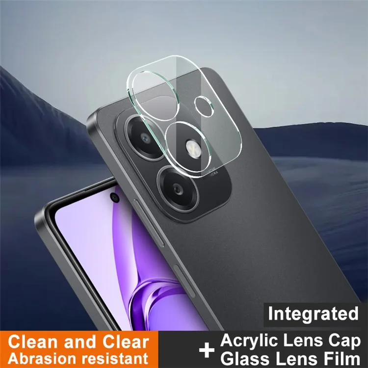 IMAK For Oppo A3x 5G (India) Tempered Glass Camera Lens Film+Acrylic Lens Cap