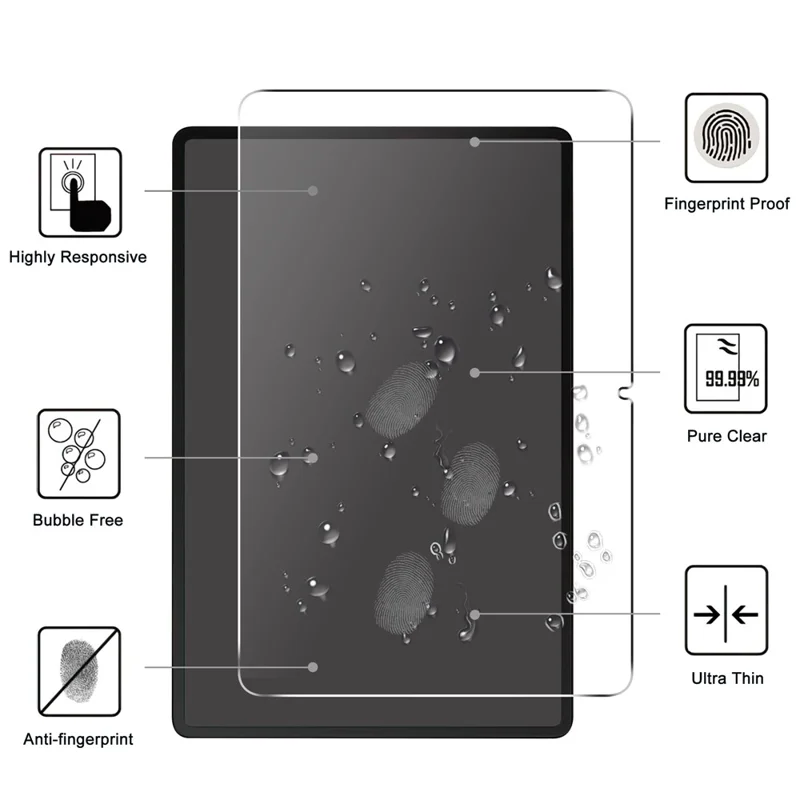For Honor Pad X8b / Pad X8a Tempered Glass Screen Protector 2.5D Straight Edge Screen Film
