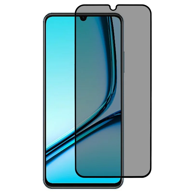 Protector de pantalla de cristal templado con impresión de seda para Realme Note 50 4G, que cubre toda la pantalla y protege de miradas indiscretas