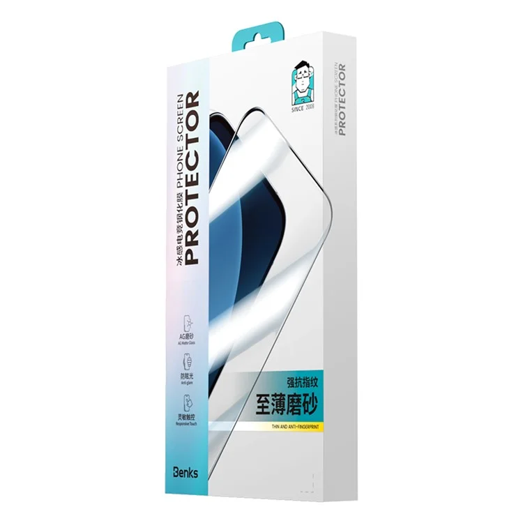 Benks For Iphone 16 Pro Matte Screen Protector 0,23 мм Высотой Алюминиевая Стеклянная Пленка Silicon