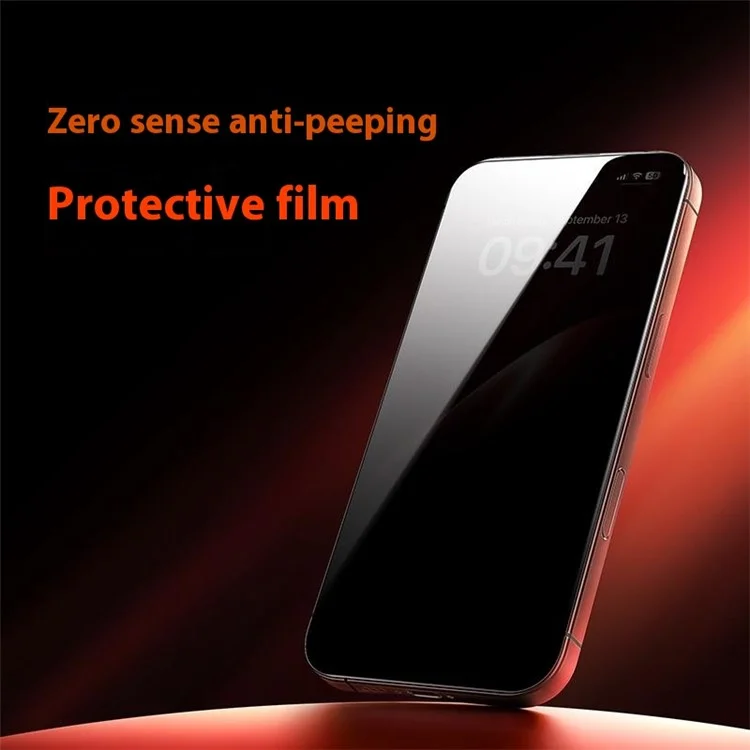 BENKS Pour iPhone 16 Pro Max Protecteur d'écran anti-espion Zero Sense High Verre aluminium-silicium Film
