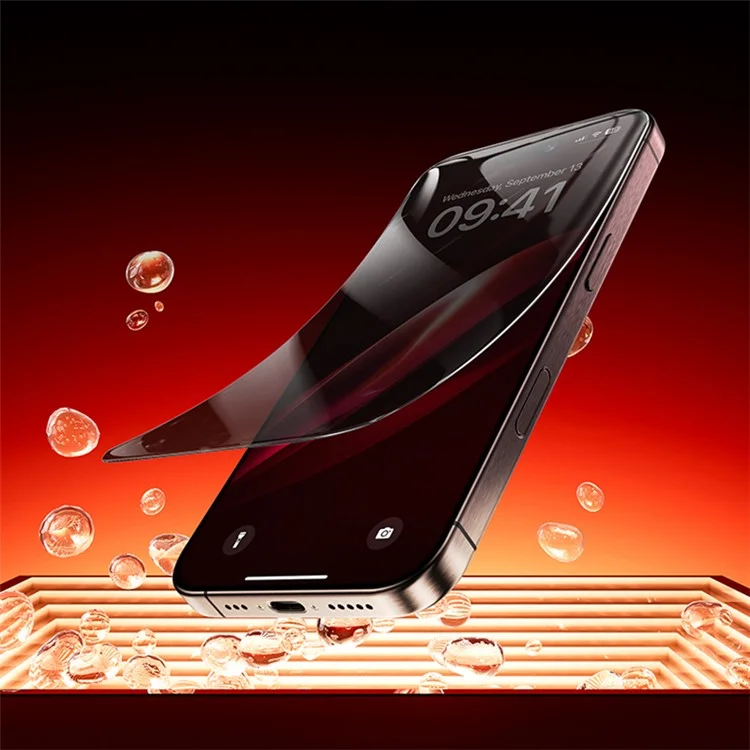 BENKS Pour iPhone 16 Pro Max Protecteur d'écran anti-espion Zero Sense High Verre aluminium-silicium Film