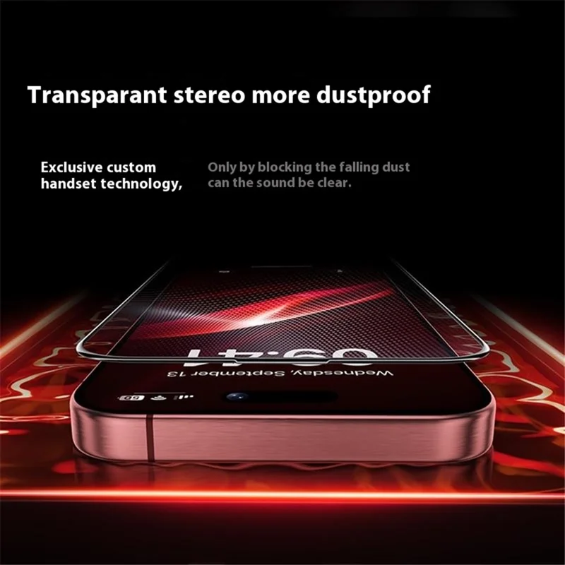 Bennks Für Iphone 16 Pro Zero Sense HD Clear Screen Protector High Aluminium-Silicon Glass Film