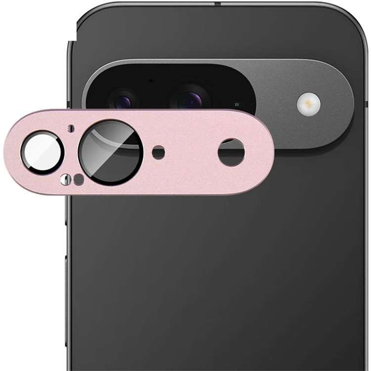 IMAK Pour Google Pixel 9 Camera Lens Film Metal Lens Cap + Protecteur D'objectif en Verre Trempé - Rose