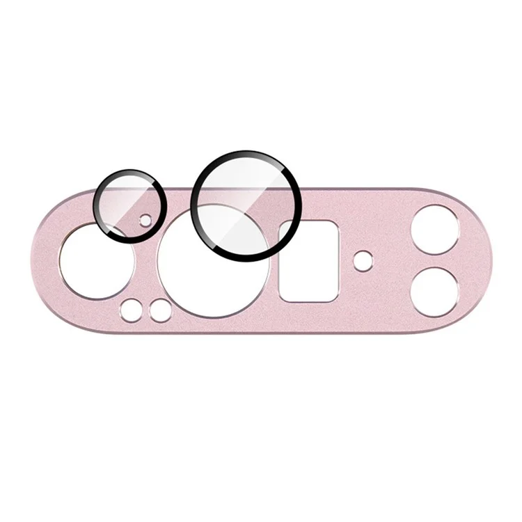IMAK For Google Pixel 9 Pro XL Camera Lens Film Metal Lens Cap+Tempered Glass Lens Protector - Pink
