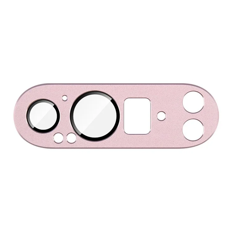 IMAK For Google Pixel 9 Pro XL Camera Lens Film Metal Lens Cap+Tempered Glass Lens Protector - Pink