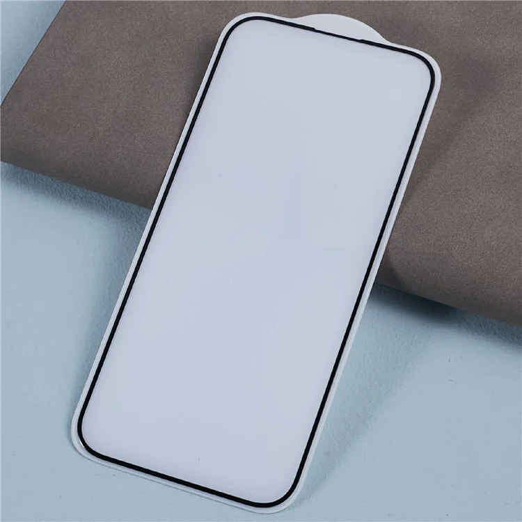For iPhone 16 Plus / 15 Plus Tempered Glass Screen Protector Anti-Blue-Ray Screen Film Black Edge Silk Printing Clear Phone Film
