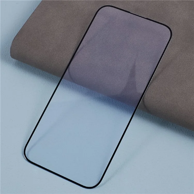 For iPhone 16 Plus / 15 Plus Tempered Glass Screen Protector Anti-Blue-Ray Screen Film Black Edge Silk Printing Clear Phone Film
