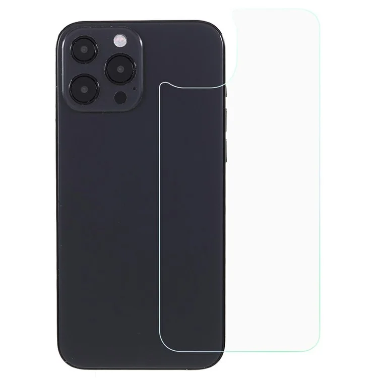 Para iPhone 16 Pro HD Clear Tempered Glass Back Film 2.5D Arc Edge 9H Hardness Anti-Scratch Back Protector