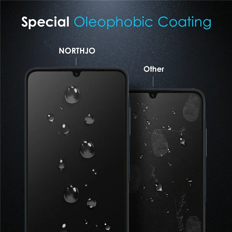 NORTHJO A+ For Samsung Galaxy A06 4G Screen Protector High Aluminum-Silicon Film 0.3mm 2.5D - Black