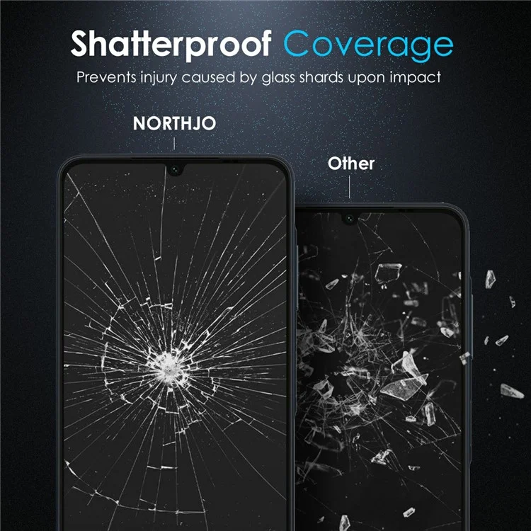 NORTHJO A+ For Samsung Galaxy A06 4G Screen Protector High Aluminum-Silicon Film 0.3mm 2.5D - Black