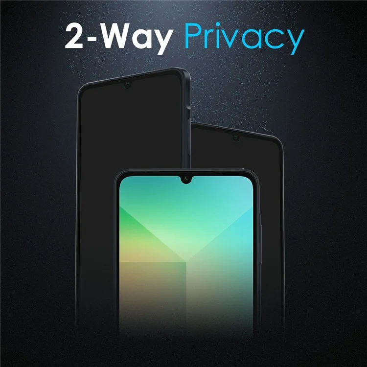 NORTHJO A++ For Samsung Galaxy A06 4G Privacy Screen Protector Silk Printing Full Glue Anti-Spy Tempered Glass Film