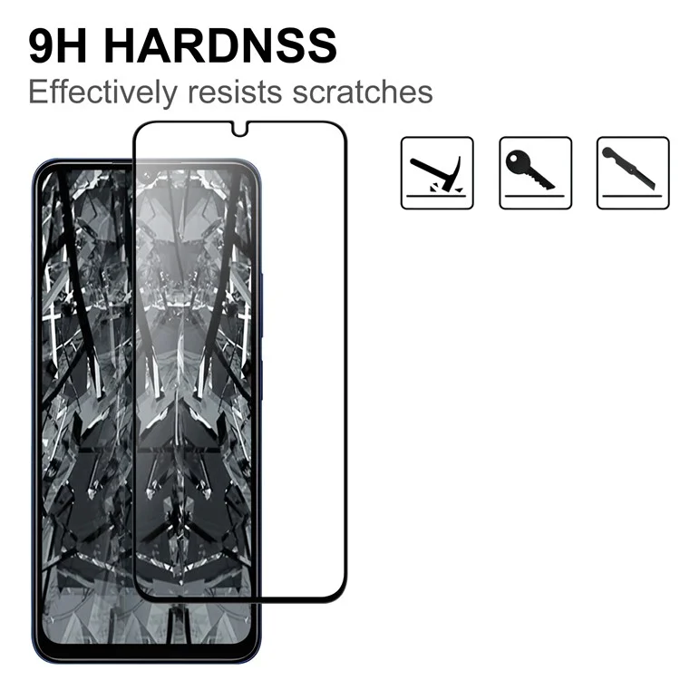 Для Xiaomi Poco C75 4G / Redmi 14R 5G / 14C 4G AGC Glass Screen Protector Full Glue Black Edge Screen Film