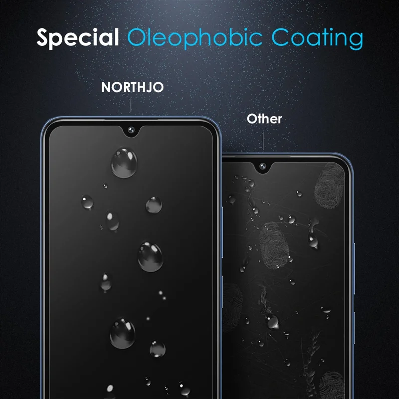 NORTHJO A+ Für Xiaomi Poco C75 4G / Redmi 14R 5G / 14C 4G Bildschirmschutz Klarheit 2.5D Gehärtetes Glas-Folie
