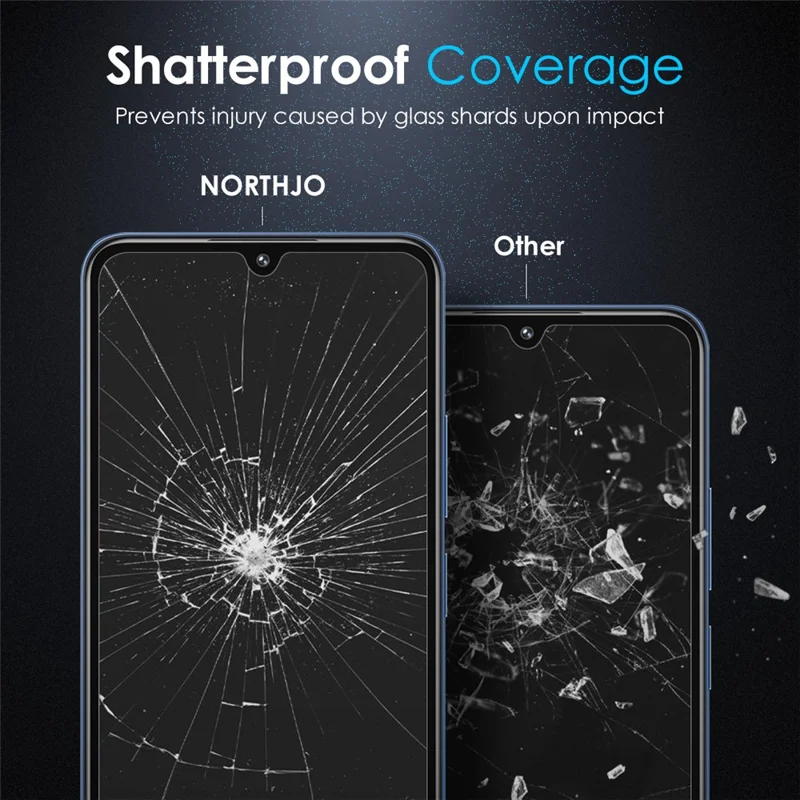 NORTHJO A+ Für Xiaomi Poco C75 4G / Redmi 14R 5G / 14C 4G Bildschirmschutz Klarheit 2.5D Gehärtetes Glas-Folie