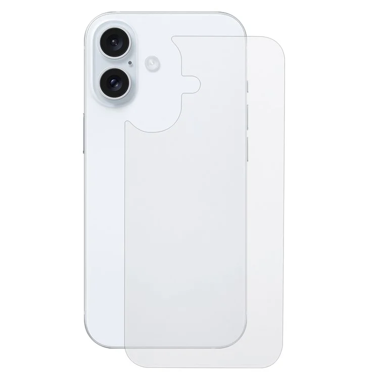 Para iPhone 16 Plus HD Clear Tempered Glass Back Film 2.5D Arc Edge 9H Hardness Anti-Scratch Back Protector