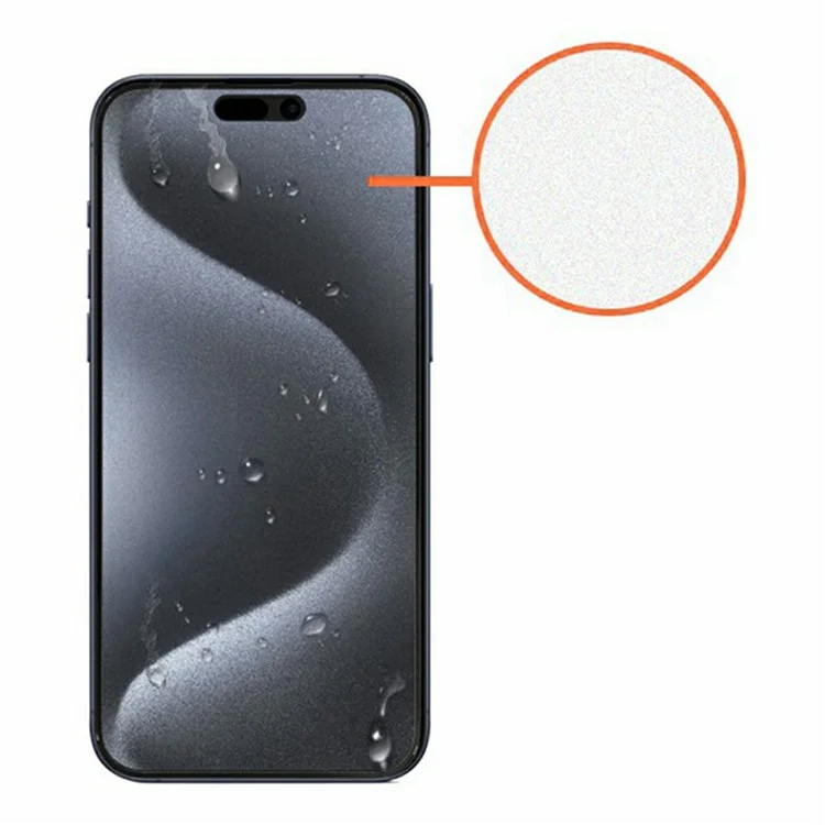 KZDOO Per Iphone 16 Pro Max ag Matte Screen Protector Anti-Fingerprint Film Glass Temped Glass Anti-Glare Colla Full Silk Printing