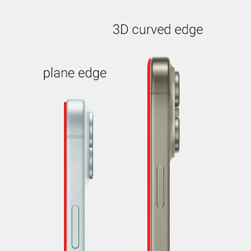 KZDOO For iPhone 16  /  15  /  14 Pro Anti-Dust Clear Screen Protector 3D Curved AB Glue Tempered Glass Film