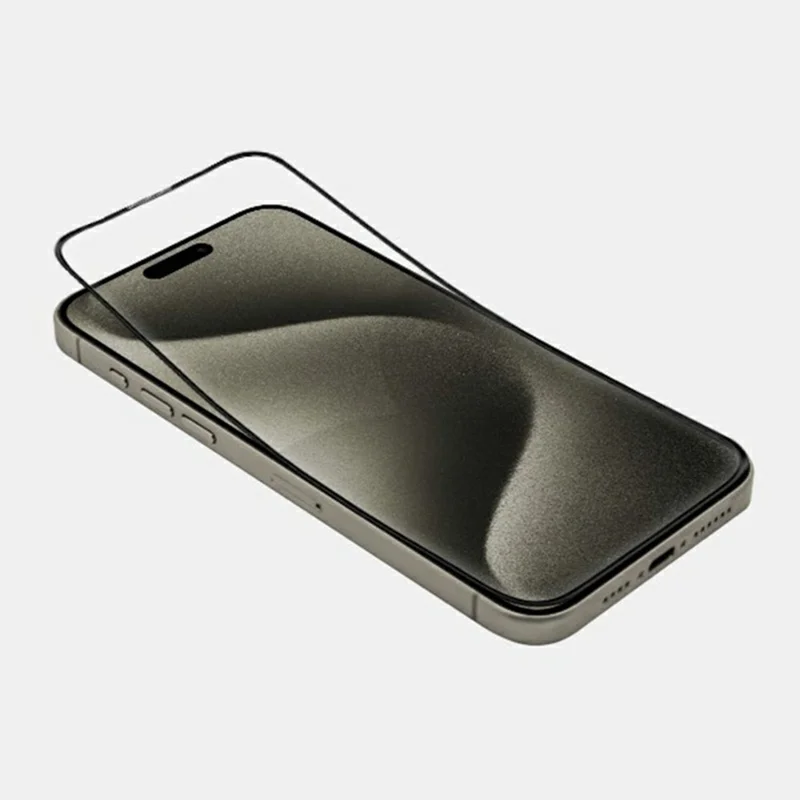 KZDOO For iPhone 16  /  15  /  14 Pro Anti-Dust Clear Screen Protector 3D Curved AB Glue Tempered Glass Film