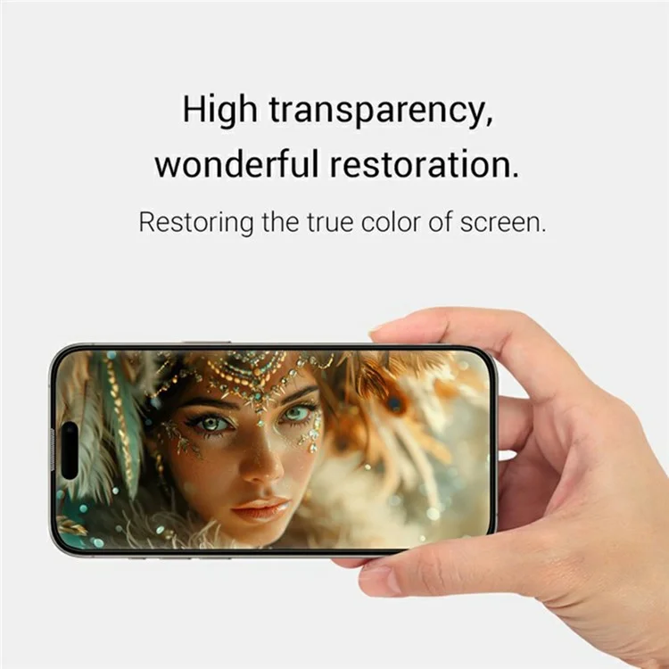 KZDOO Para Iphone 16 Plus / Más de 15 / 14 Pro Max Anti-ridust Clear Screen Protector 3D Curvado AB Glue Temper Glass Film