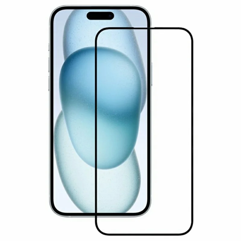 KZDOO For iPhone 16 Plus Full Glue Tempered Glass Screen Protector Full Coverage Silk Printing Glass Film