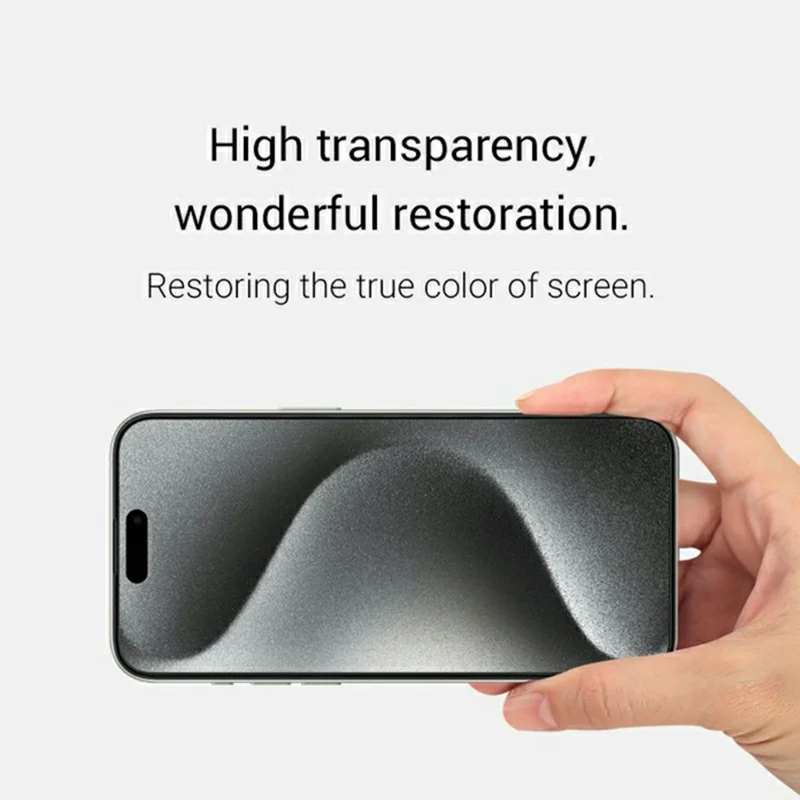 KZDOO For iPhone 16 Pro Max Full Glue Tempered Glass Complete Covering Silk Printing Glass Film