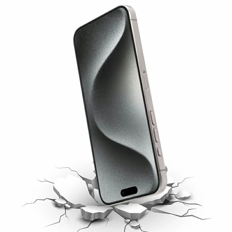 KZDOO For iPhone 16 Pro Max Full Glue Tempered Glass Complete Covering Silk Printing Glass Film