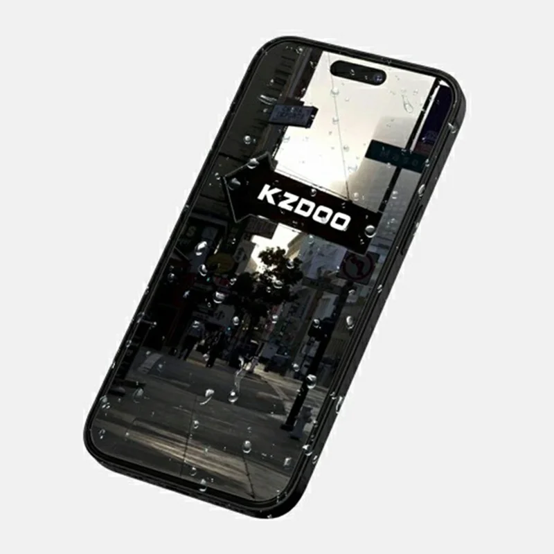Kzdoo Pour Iphone 16 Pro Fulle Glue Temperred Screen Protector Full Coverage Silk Printing Glass Film