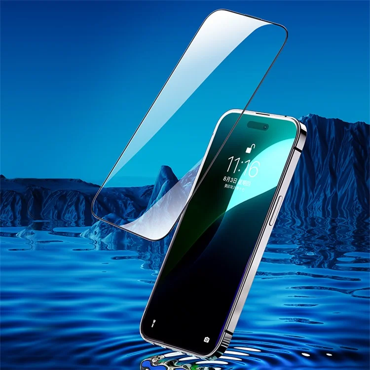 Rock For Iphone 16 Защитник с Закрашенным Стеклянным Экраном Silk Print