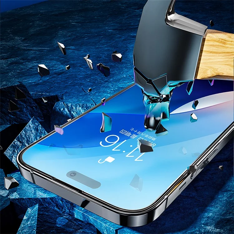 Rock For Iphone 16 Защитник с Закрашенным Стеклянным Экраном Silk Print