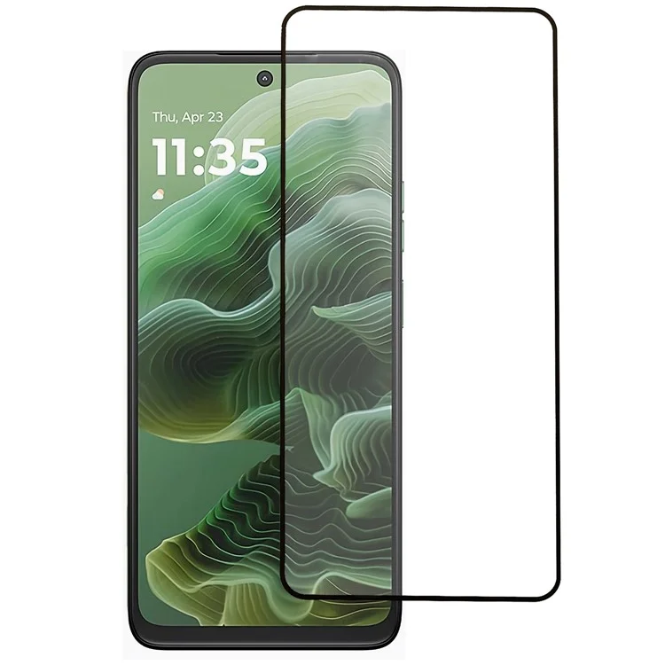 For Motorola Moto G35 5G Silk Printing Full Screen Protector Full Glue HD Clear Film