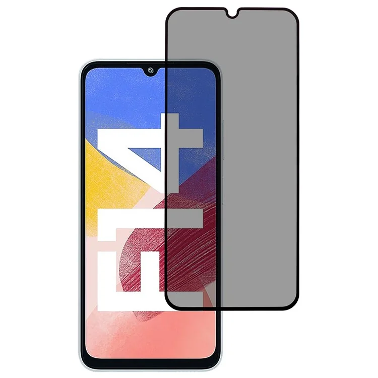 For Samsung Galaxy F14 4G Anti-Spy Screen Protector Silk Printing High Aluminium-Silicon Glass Film