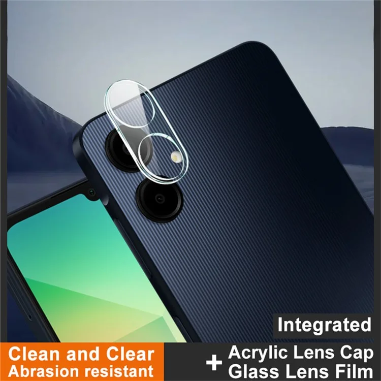 IMAK Para Samsung Galaxy A06 Protetor de Lente de Vidro Temperado + Tampa de Lente Acrílica