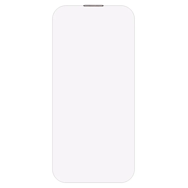 For iPhone 16 Screen Protector Crystal Clear Purple Light Tempered Glass Film Built-In Dust-Proof Mesh