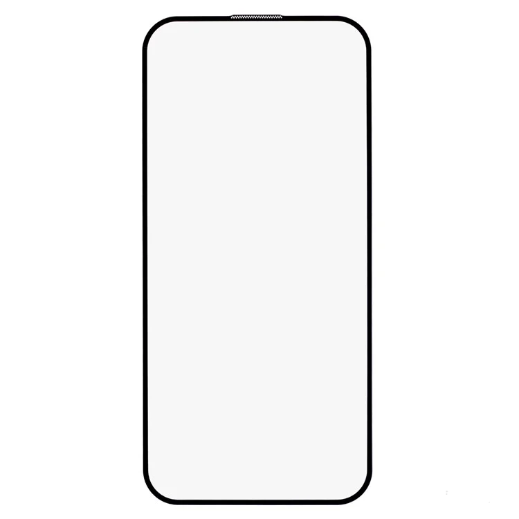 Para Iphone 16 Pro Max Screen Protector Boce Arc Edge de Seda Impresión Película de Vidrio Templado Mesh Incorporado a Prueba de Polvo