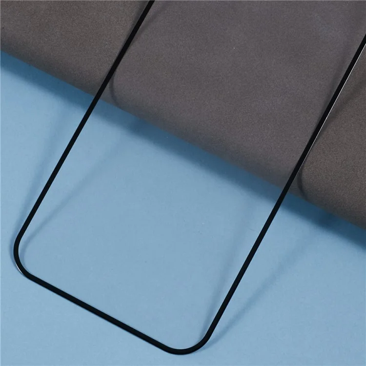 Para Iphone 16 Pro Max Screen Protector Boce Arc Edge de Seda Impresión Película de Vidrio Templado Mesh Incorporado a Prueba de Polvo